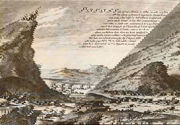 Potosi, from a Map of South America, London c.1715